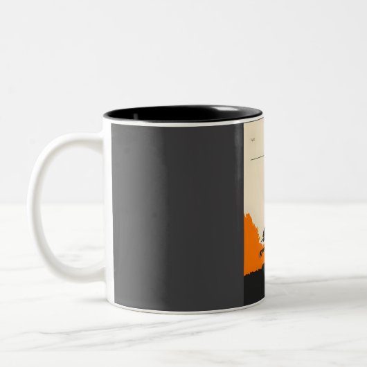 Chupacabra Cryptid Cryptozoology Poster Tweekleurige Koffiemok (Links)