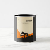 Chupacabra Cryptid Cryptozoology Poster Tweekleurige Koffiemok (Center)