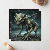 Chupacabra - Cryptid Kaarten Notitiekaartje (Voorkant / Achterkant in situ)