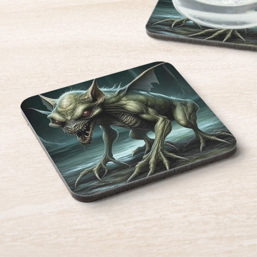 Chupacabra - cryptische monsters of dieren bier onderzetter (Linkerzijde)