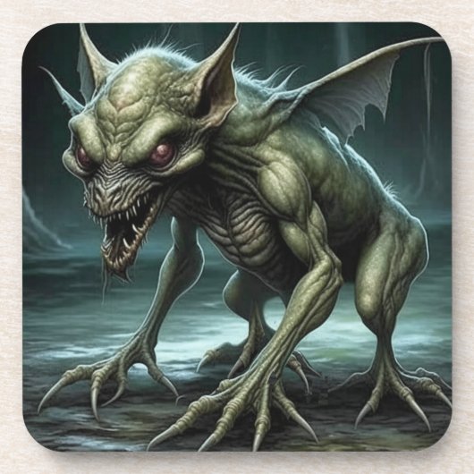 Chupacabra - cryptische monsters of dieren bier onderzetter (Voorkant)