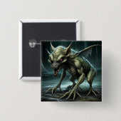 Chupacabra - cryptische monsters of dieren vierkante button 5,1 cm (Voorkant /achterkant)