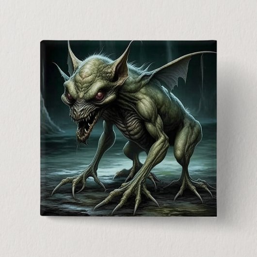 Chupacabra - cryptische monsters of dieren vierkante button 5,1 cm (Voorkant)
