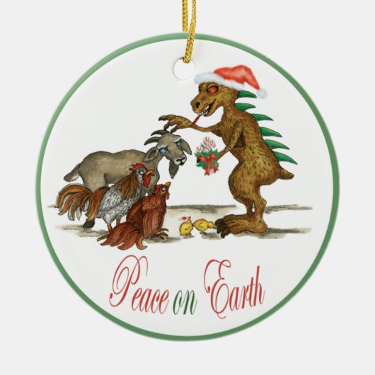 Chupacabra en Goat Ornament (Voorkant)