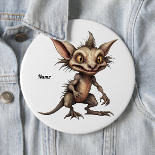 Chupacabra Gremlin Hybride Illustratie Ronde Button 6,0 Cm