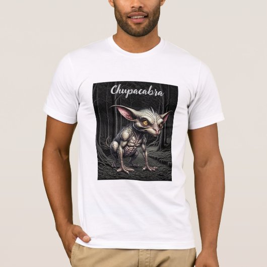 Chupacabra in de Bossen Cryptid T-shirt (Voorkant)