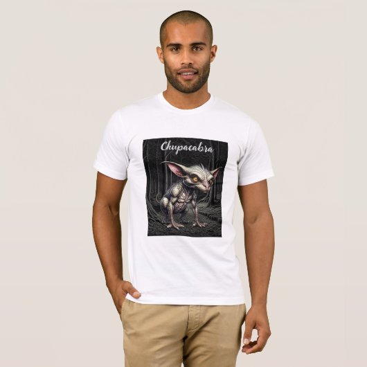 Chupacabra in de Bossen Cryptid T-shirt (Voorkant volledig)