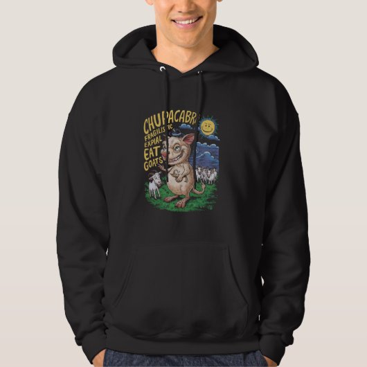 Chupacabra Legendary Creature Mythical Beast Crypt Hoodie (Voorkant)