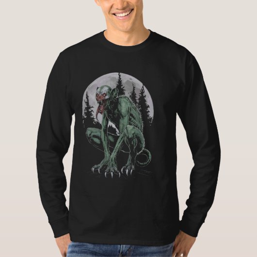Chupacabra Legendary Creature Mythical Beast Crypt T-shirt (Voorkant)