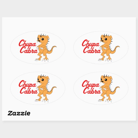 Chupacabra Ovale Sticker (Vel)
