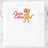 Chupacabra Ovale Sticker (Tas)