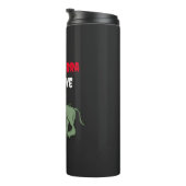 Chupacabra Puerto Rico Cryptid Thermosbeker (Geroteerd rechts)