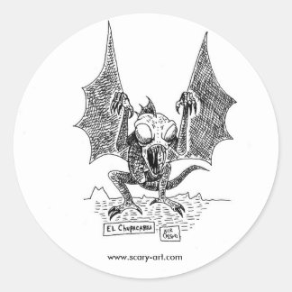 CHUPACABRA-Sticker Ronde Sticker