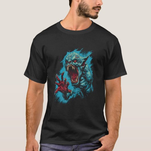 Chupacabra The Goat Sucker by Haunted Horror Hallo T-shirt (Voorkant)