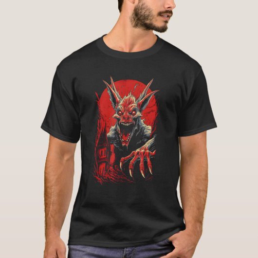 Chupacabra The Goat Sucker by Haunted Horror Hallo T-shirt (Voorkant)