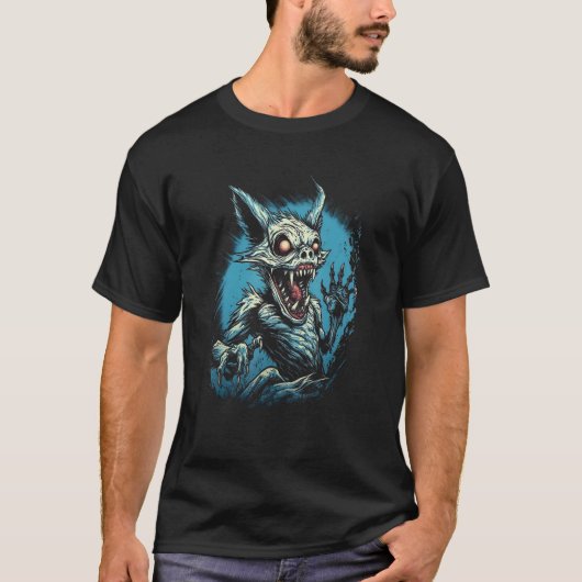 Chupacabra The Goat Sucker by Haunted Horror Hallo T-shirt (Voorkant)