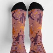 Chupacabra Woestijn Cryptid Patroon Crew Soks Sokken (Top)