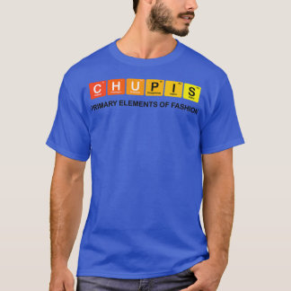 Chupis rode elementen zwarte letters t-shirt