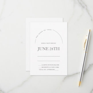 Chuppah in Arch Jewish Rsvp Card & Envelope