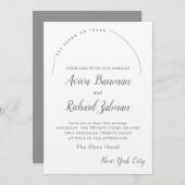 Chuppah in Arch Jewish Wedding Invitations Kaart (Voorkant / Achterkant)