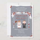 CHUPPAH Joodse huwelijksuitnodiging Kaart (Voorkant)