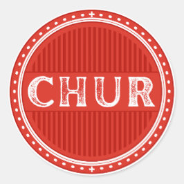 Chur City Pride Embleem – Zwitserse identiteit Ronde Sticker