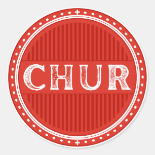 Chur City Pride Embleem – Zwitserse identiteit Ronde Sticker