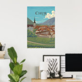 Chur Zwitserland Reisposter Poster (Thuiskantoor)