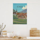 Chur Zwitserland Reisposter Poster (Keuken)