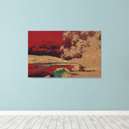 Churberg, Fanny - Kustlandschap (Aangepast) Canvas Afdruk (Insitu (Houten vloer))