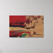 Churberg, Fanny - Kustlandschap (Aangepast) Canvas Afdruk (Voorkant)