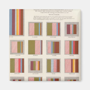 Church Accommodation, Statistical US Lithograaf Magneet