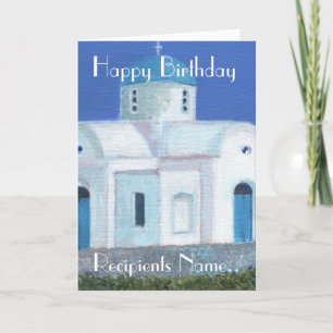 Church Afbeelding - Persoonlijke Happy Birthday-ka Kaart