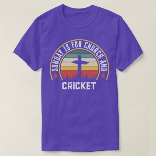 Church and Cricket Funny Christelijk Faith Gift T-shirt (Design voorkant)