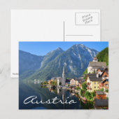 Church and village of Hallstatt, Austria with Alps Briefkaart (Voorkant / Achterkant)