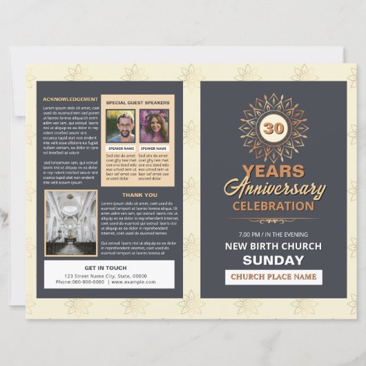 Church Anniversary Brochure Template (Voorkant)