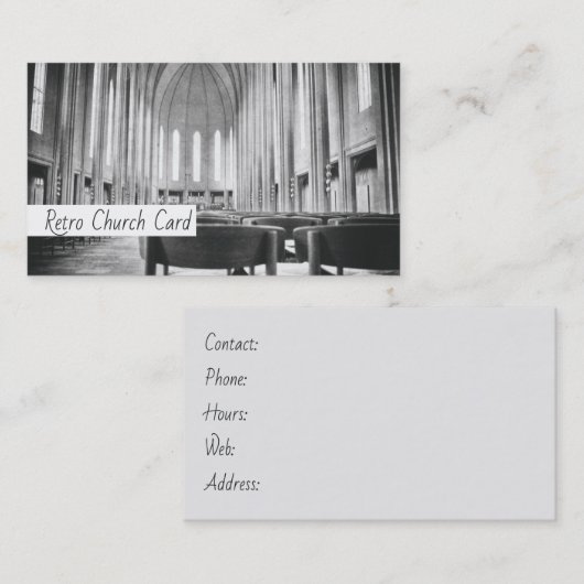 Church Architecture Retro Monochrome religie Visitekaartje (Voorkant / Achterkant)