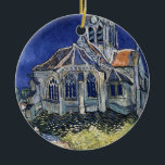 Church Auvers Sur Oise schilder Vincent van Gogh Keramisch Ornament<br><div class="desc">De kerk van Auvers Sur Oise van Van Gogh schilderde in 1890 olie op canvas Van Gogh en beschreef dit schilderij in een brief aan zijn zus Wilhelmina op 5 juni 1890: Ik heb een groter afbeelding van de dorpskerk — een effect waarbij het gebouw schaamteloos lijkt te zijn tegen...</div>