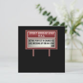 Church Billboard Signs Christelijke Joke Acting Bedankkaart (Staand voorkant)