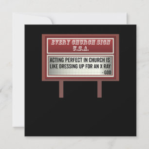 Church Billboard Signs Christelijke Joke Acting Bedankkaart