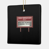 Church Billboard Signs Christelijke Joke Acting Keramisch Ornament (Links)