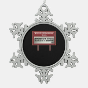 Church Billboard Signs Christelijke Joke Acting Tin Sneeuwvlok Ornament