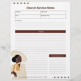 Church Black Woman Notes Christelijke Bijbel Briefhoofd