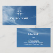 Church Blue Sky Heilige Kruispastoor Visitekaartje (Voorkant / Achterkant)