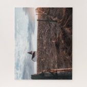 Church Building & Hay Field tijdens Sunset Legpuzzel (Verticaal)