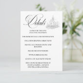 Church Calligraphy Enclosure Card Details Informatiekaartje (Staand voorkant)