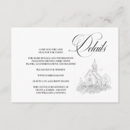 Church Calligraphy Enclosure Card Details Informatiekaartje