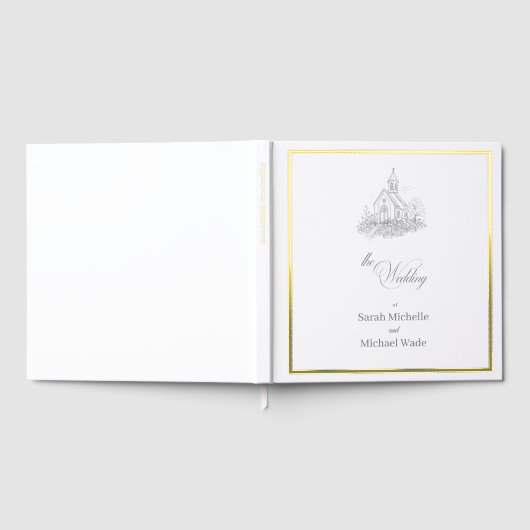 Church Calligraphy Wedding Gastenboek (Volledig)