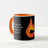 Church Challenge Custom Mark 9:23 Black Oranje Mok (Voorkant links)