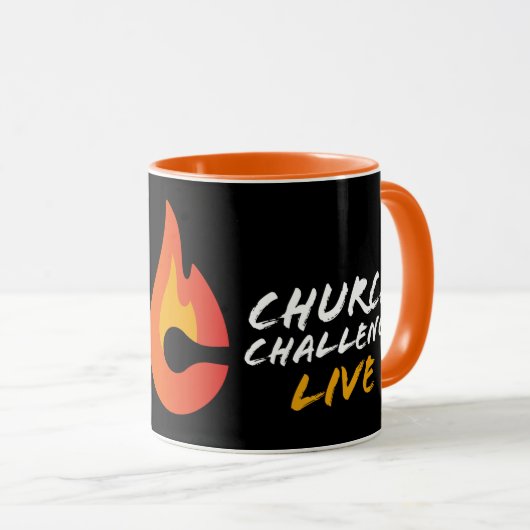 Church Challenge Custom Mark 9:23 Black Oranje Mok (Voorkant rechts)